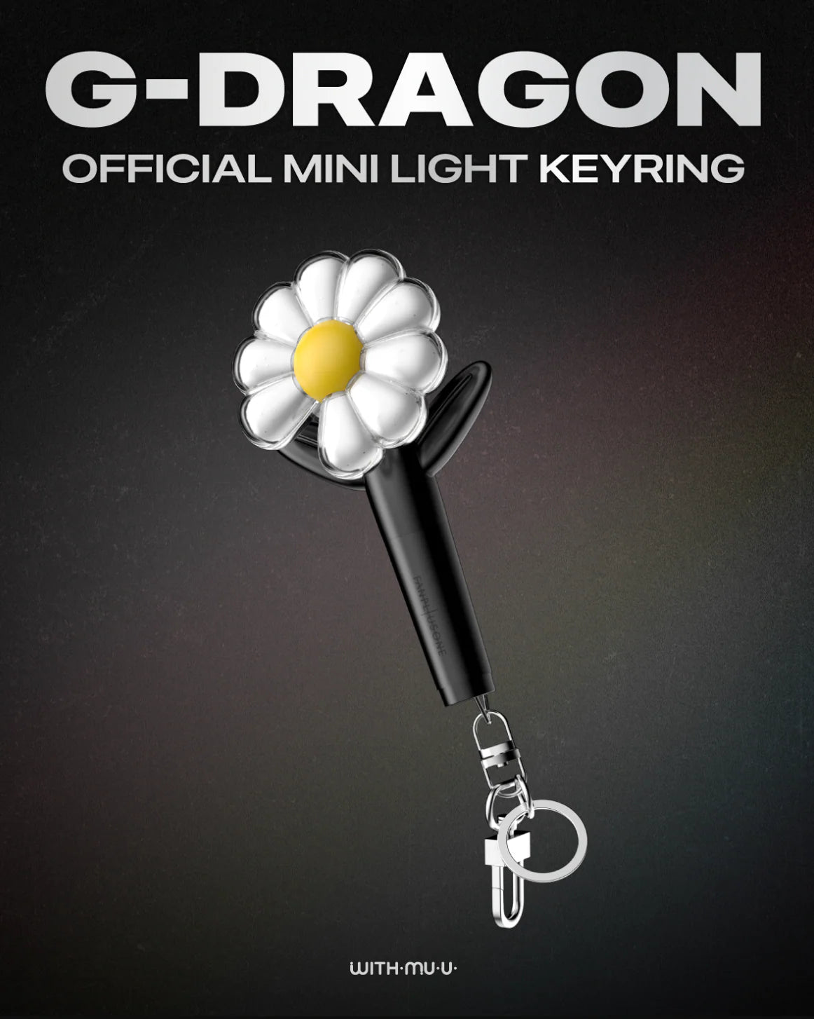 現貨|G-DRAGON OFFICIAL LIGHT STICK Keyring 官方應援手燈鑰匙圈 GD 小花 雛菊【約1個工作日內寄出】