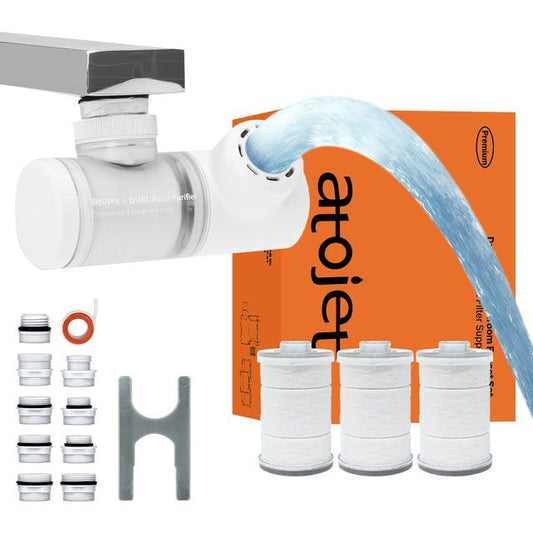 現貨|atojet - Duri Sink Filter 增氧水龍頭過濾器 + 替換濾芯1包 (3個) 【平行進口|約1個工作日內寄出】