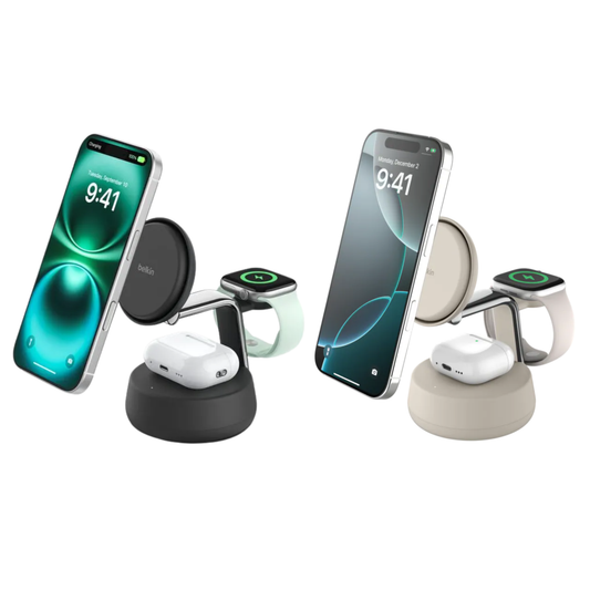 現貨｜Belkin - UltraCharge Pro Qi2 3合1 磁吸充電座 25W 附45W充電器 WIZ040my【香港行貨｜約1個工作日內寄出】