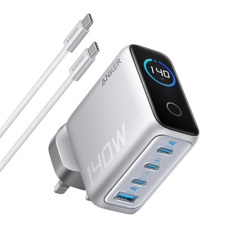 現貨｜Anker - 140W 4-Port輸出牆插充電器 連USB-C充電線 (PD 3.1) B2697【香港行貨｜約1個工作日內寄出】