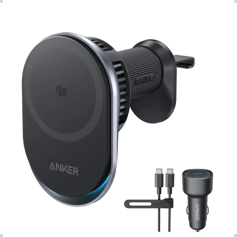 現貨｜Anker - Prime Wireless Car Charger QI2 25W 磁吸充電車用支架 (MagGo, AirCool, Pad)【香港行貨｜約1個工作日內寄出】