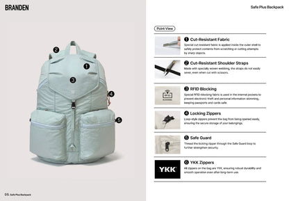 現貨｜Branden - Safe Plus Backpack (30L) 多功能防盜背囊 韓國品牌【平行進口｜約1個工作日內寄出】