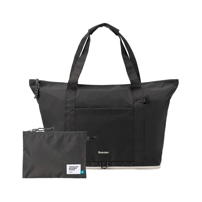 現貨｜Branden - Foldable Carry-All Totebag (22L-29L) 摺疊旅行袋 手提袋 摺疊袋 可摺疊萬用托特包 韓國品牌【平行進口｜約1個工作日內寄出】