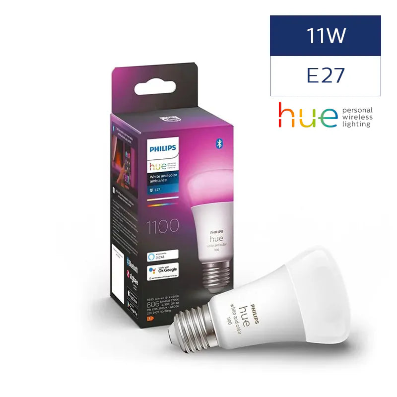 現貨｜Philips - Hue E27 彩光智能燈泡 11W 白色彩色燈膽【香港行貨｜約1個工作日內寄出】