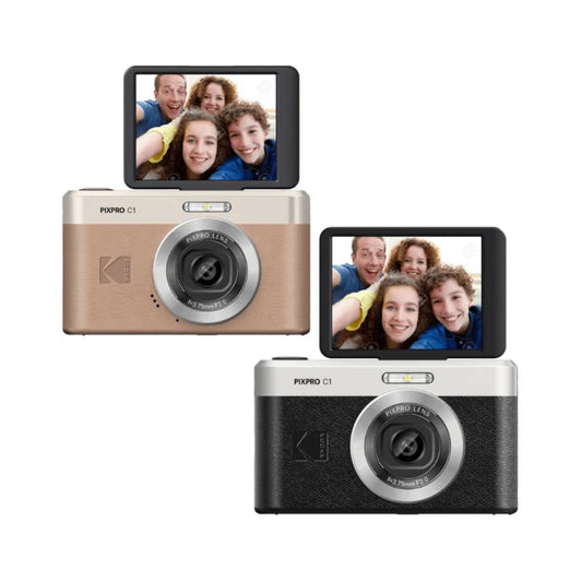 現貨｜KODAK柯達 - PIXPRO C1 數碼相機 復古設計 26mm廣角 F2大光圈鏡頭【香港行貨｜約1個工作日內寄出】