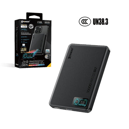 現貨｜XPower - MagDigita² 第2代 MDT2 PD3.0+QI2 彩屏顯示 磁吸行動電源 尿袋 (10000mAh, CCC認證, 3C可追溯二維碼)【香港行貨｜約1個工作日內寄出】