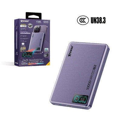 現貨｜XPower - MagDigita² 第2代 MDT2 PD3.0+QI2 彩屏顯示 磁吸行動電源 尿袋 (10000mAh, CCC認證, 3C可追溯二維碼)【香港行貨｜約1個工作日內寄出】