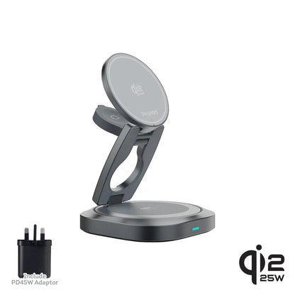 現貨｜Magic-Pro - ProMini 35W Qi2.2認證 磁吸3in1 摺疊式無線充電座 (連火牛) MagW5R【香港行貨｜約1個工作日內寄出】