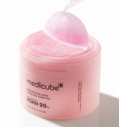 現貨｜Medicube - PDRN Pink Collagen Toner Pads 粉紅膠原凝膠爽膚棉 (70 Pads)【平行進口｜約1個工作日內寄出】
