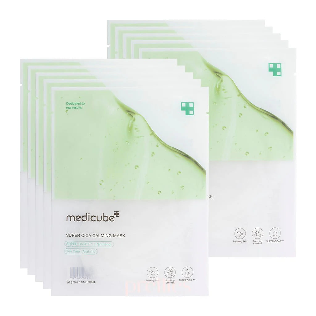 現貨｜Medicube - Super Cica Calming Mask CICA茶樹鎮靜面膜 (10ea/10片)【平行進口｜約1個工作日內寄出】