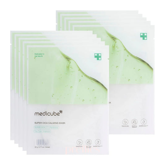 現貨｜Medicube - Super Cica Calming Mask CICA茶樹鎮靜面膜 (10ea/10片)【平行進口｜約1個工作日內寄出】