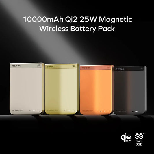 現貨｜Momax - 1-Power S.Pass2 半固態磁吸流動電源 IP163Q22 外置電 行動電源 尿袋 (10000mAh, CCC認證, SSB)【香港行貨｜約1個工作日內寄出】