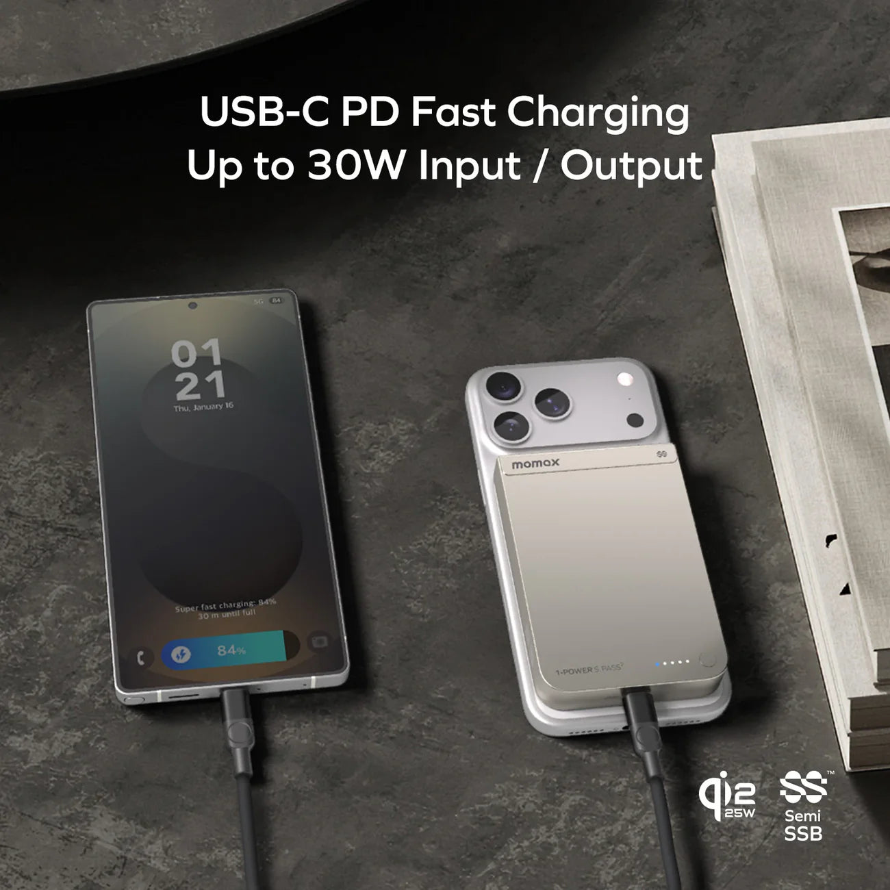 現貨｜Momax - 1-Power S.Pass2 半固態磁吸流動電源 IP163Q22 外置電 行動電源 尿袋 (10000mAh, CCC認證, SSB)【香港行貨｜約1個工作日內寄出】