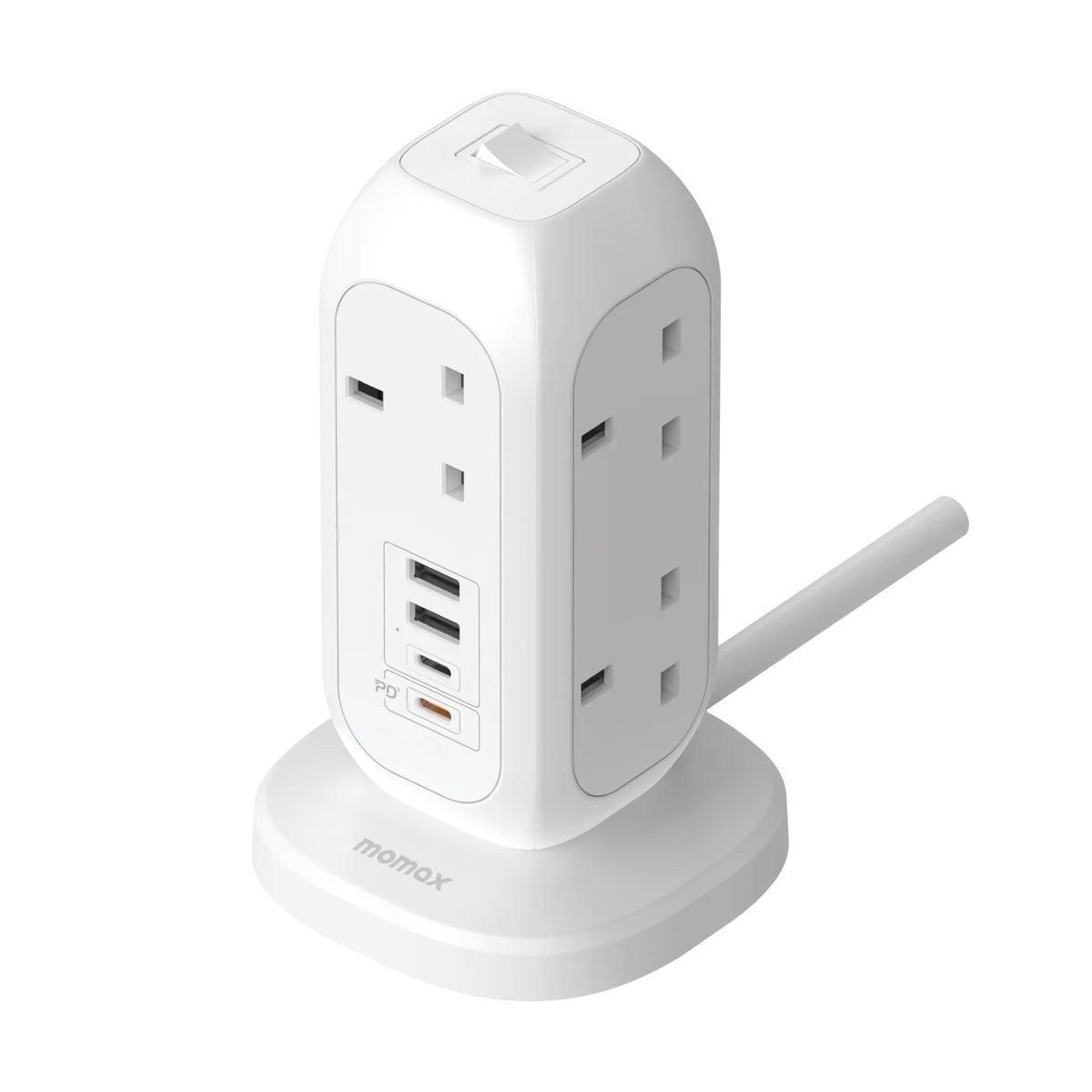 現貨｜Momax - 1-Plug PD20W 2A2C 7位直立式拖板 US18【香港行貨｜約1個工作日內寄出】