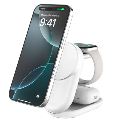 現貨｜Belkin - UltraCharge Qi2 3合1 可摺疊磁吸充電器 25W (附送 45W 充電器) WIZ037my【香港行貨｜約1個工作日內寄出】