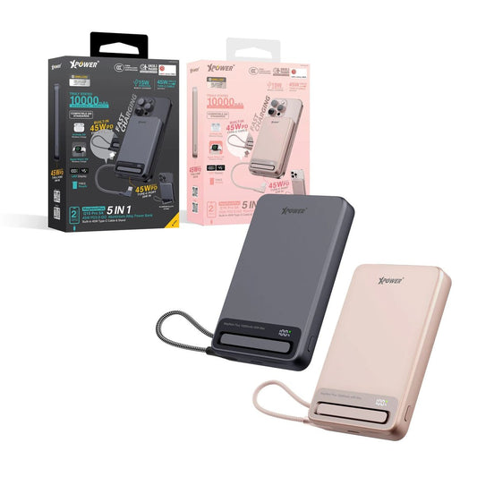 現貨｜XPower - MagNetoPlus Q10 Pro 45W Qi2 鋁合金外殼 磁吸移動電源 行動電源 尿袋 (10000mAh, CCC認證)【香港行貨｜約1個工作日內寄出】