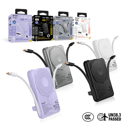 現貨｜XPower - M10C+ 6合1多功能數顯 磁吸無線移動電源 行動電源 尿袋 (10000mAh, CCC認證, 20W PD3.0 )【香港行貨｜約1個工作日內寄出】