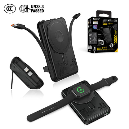 現貨｜XPower - M10C+ 6合1多功能數顯 磁吸無線移動電源 行動電源 尿袋 (10000mAh, CCC認證, 20W PD3.0 )【香港行貨｜約1個工作日內寄出】