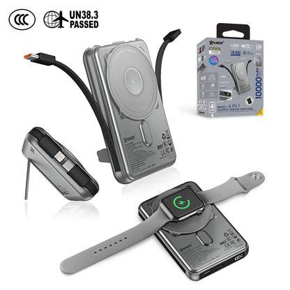 現貨｜XPower - M10C+ 6合1多功能數顯 磁吸無線移動電源 行動電源 尿袋 (10000mAh, CCC認證, 20W PD3.0 )【香港行貨｜約1個工作日內寄出】