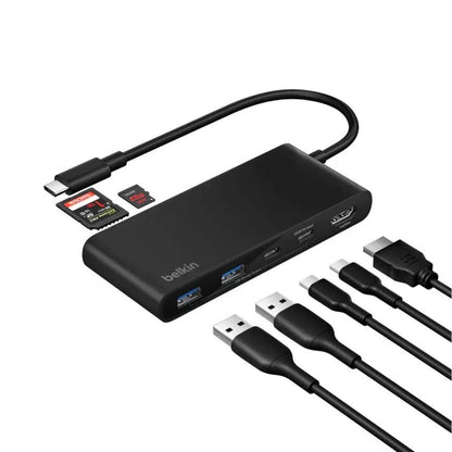 現貨｜Belkin - Connect USB 7合1 Adapter 100W 集線器 多連接埠轉接器 AVC023fqBK【香港行貨｜約1個工作日內寄出】