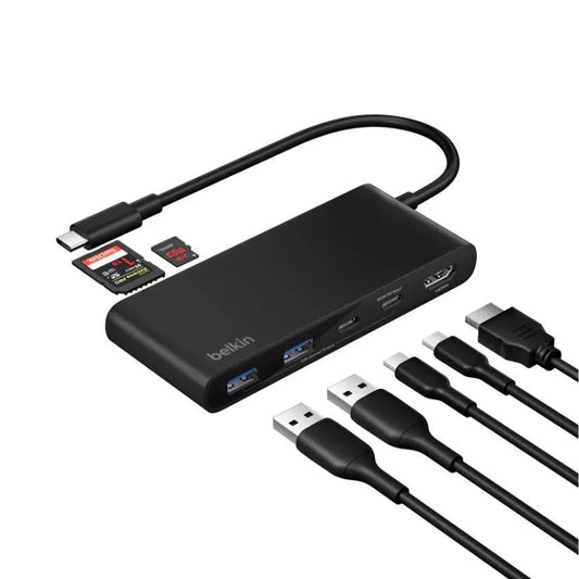 現貨｜Belkin - Connect USB 7合1 Adapter 100W 集線器 多連接埠轉接器 AVC023fqBK【香港行貨｜約1個工作日內寄出】