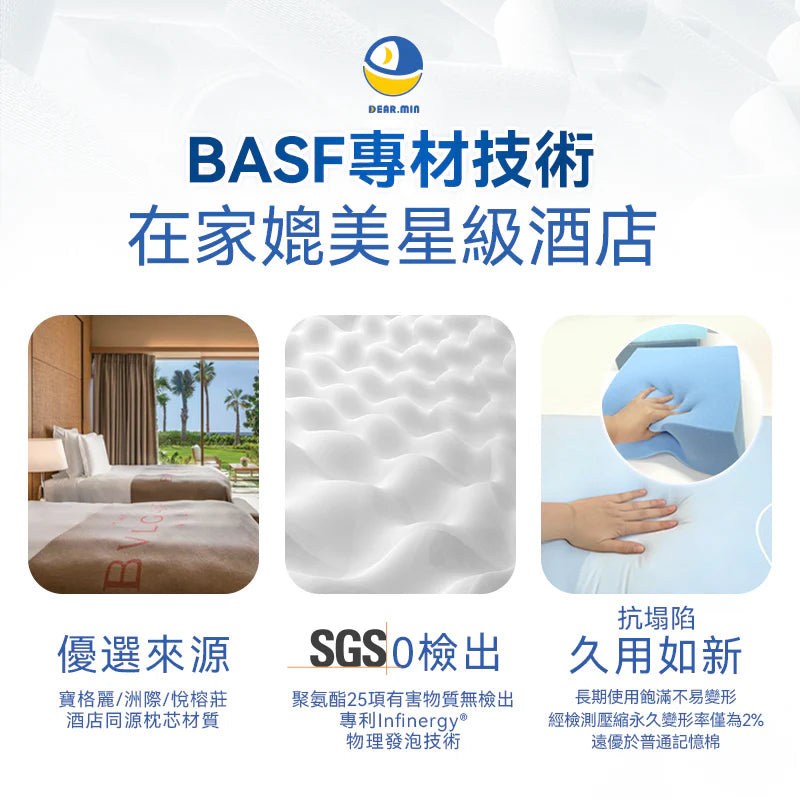 現貨｜DEAR.MIN - Pillow 雲感枕 多重軟芯柔托緩壓Peace柔眠枕 *2026新品* 柔軟感枕頭 三重芯 四軟感【香港行貨｜約1個工作日內寄出】