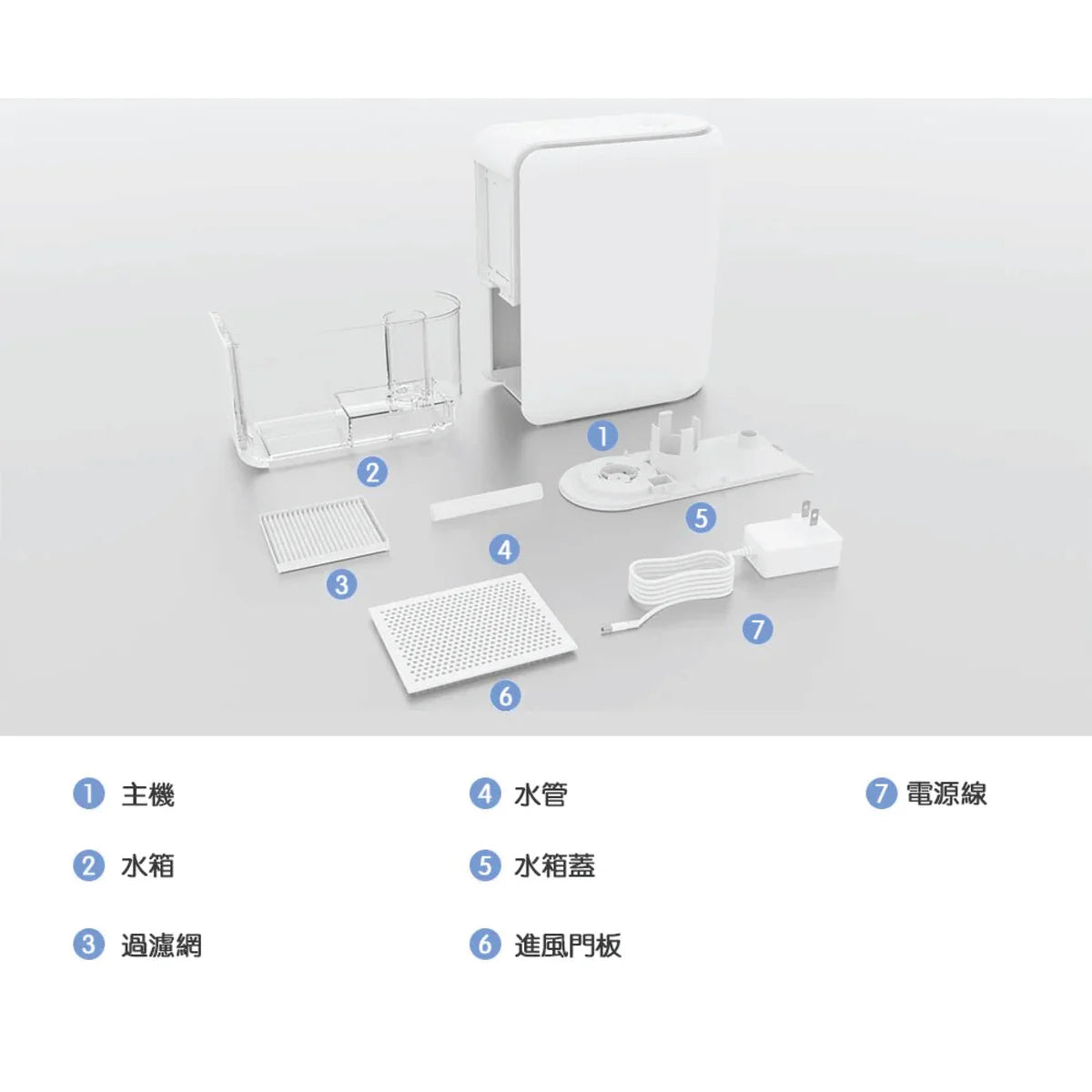 現貨｜DTEX - 智能三合一小型抽濕機 (1L) 抽濕、加濕、空氣淨化 (白色)【香港行貨｜約1個工作日內寄出】