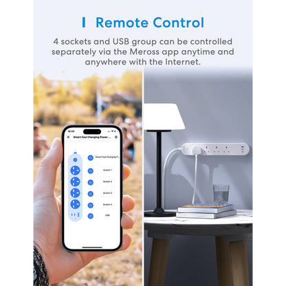現貨｜Meross - Smart Power Strip 智能快充拖板 65W GaN 智能拖板 (MSP843P UK)【香港行貨｜約1個工作日內寄出】
