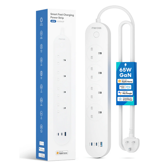 現貨｜Meross - Smart Power Strip 智能快充拖板 65W GaN 智能拖板 (MSP843P UK)【香港行貨｜約1個工作日內寄出】