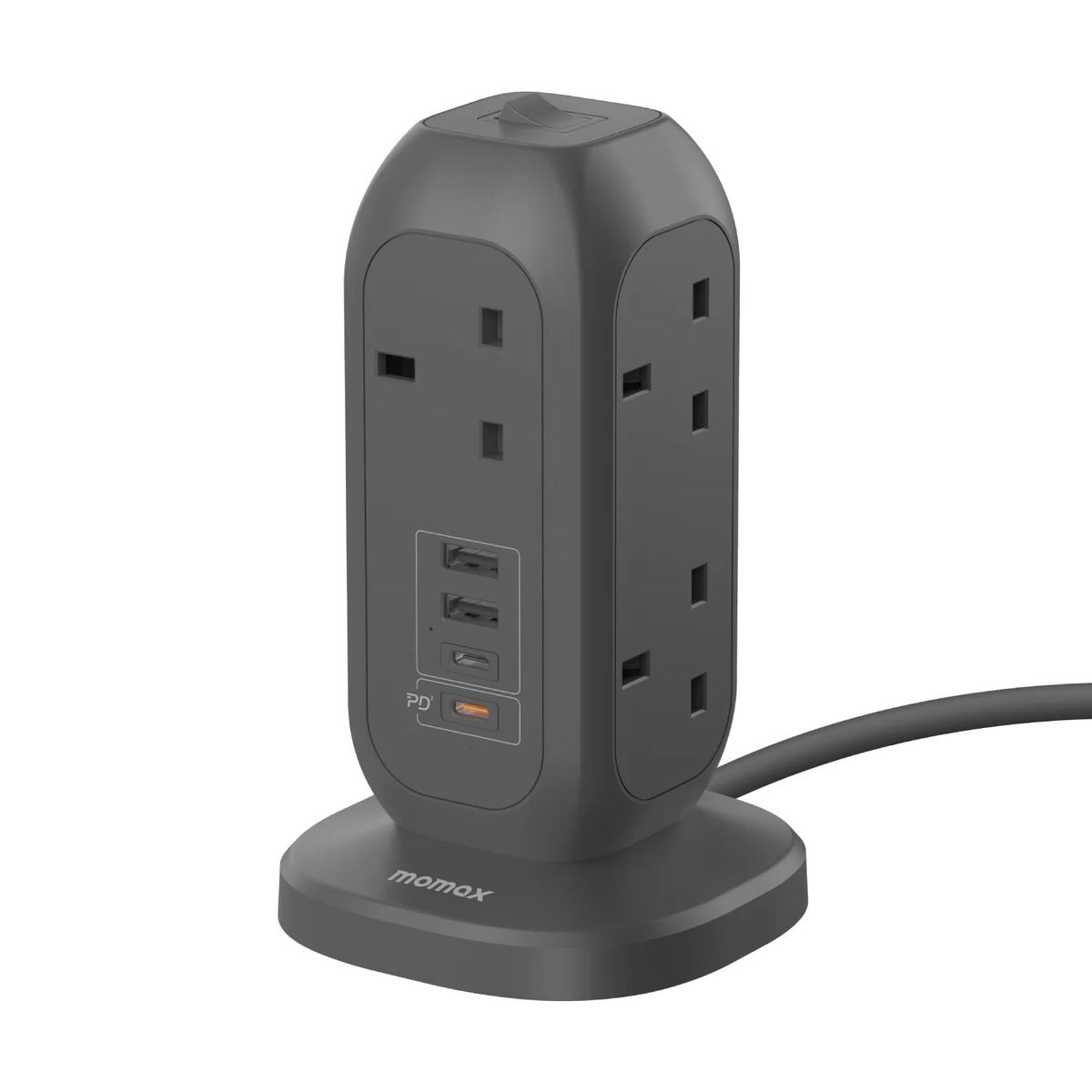 現貨｜Momax - 1-Plug PD20W 2A2C 7位直立式拖板 US18【香港行貨｜約1個工作日內寄出】