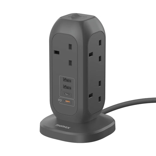 現貨｜Momax - 1-Plug PD20W 2A2C 7位直立式拖板 US18【香港行貨｜約1個工作日內寄出】