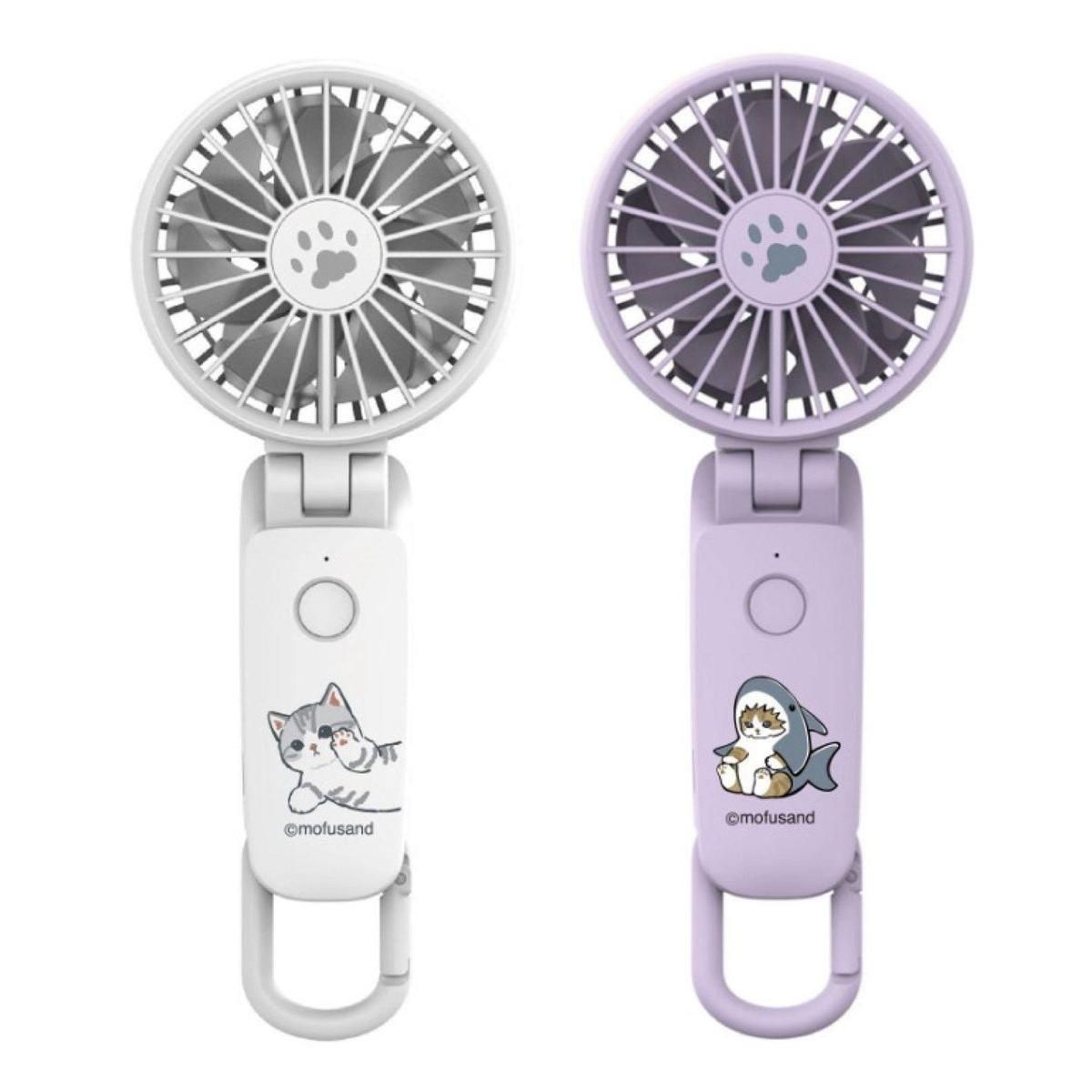 現貨｜Rhythm x Mofusand Silky Wind Mobile 3.1 勾掛式雙葉手提風扇 USB充電式無線便攜風扇 勾掛式雙扇葉摺疊手提風扇【香港行貨｜約1個工作日內寄出】