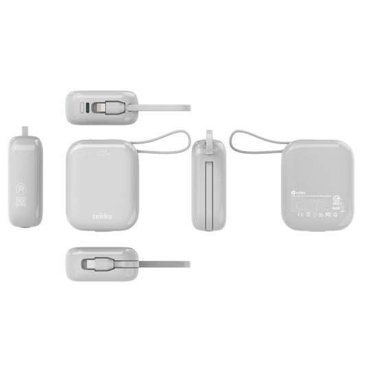 現貨｜tekko - SSB-Nano CL10 Mini Power Bank 迷你自帶雙線半固態行動電源 尿袋 (10000mAh, CCC認證, 3C可追溯二維碼)【香港行貨｜約1個工作日內寄出】